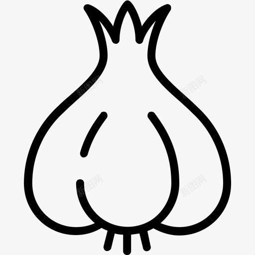 大蒜食物蔬菜图标svg_新图网 https://ixintu.com 大蒜 蔬菜 食物