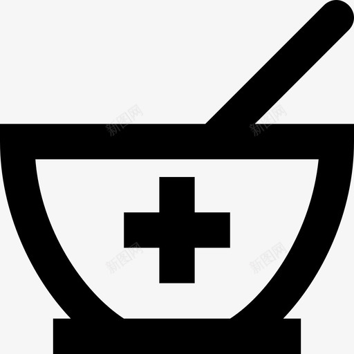 研钵杵厨房用具药碗图标svg_新图网 https://ixintu.com 厨房用具 研钵杵 线基本图标集1 药房工具 药碗