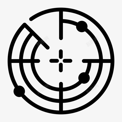 雷达航海导航图标svg_新图网 https://ixintu.com 导航 扫描 海洋 航海 航海和海洋标志 雷达
