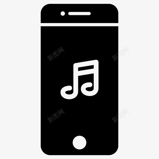 手机音乐图标svg_新图网 https://ixintu.com 手机音乐