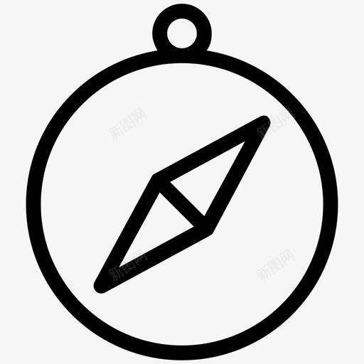 指南针基点定向工具图标svg_新图网 https://ixintu.com gps 基点 夏季和旅行平滑线图标 定向工具 导航 指南针