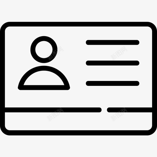 身份证员工证学生证图标svg_新图网 https://ixintu.com 员工证 学生证 学生证制作素材 教育线路图标 身份证