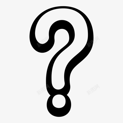 问号警报卡通图标svg_新图网 https://ixintu.com 卡通 泡泡卡通用户界面 警告 警报 问号