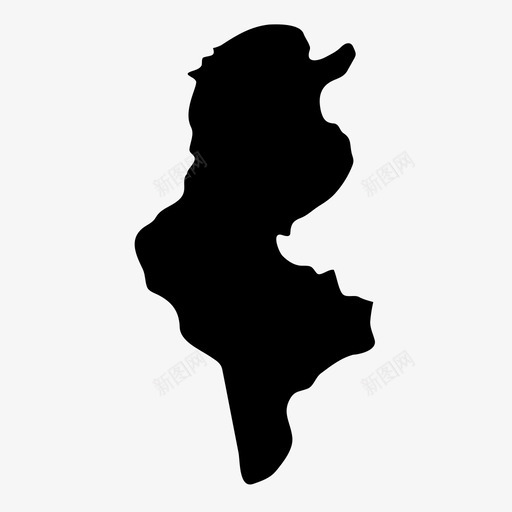 突尼斯国家地理图标svg_新图网 https://ixintu.com 北非 国家 地图 地理 突尼斯