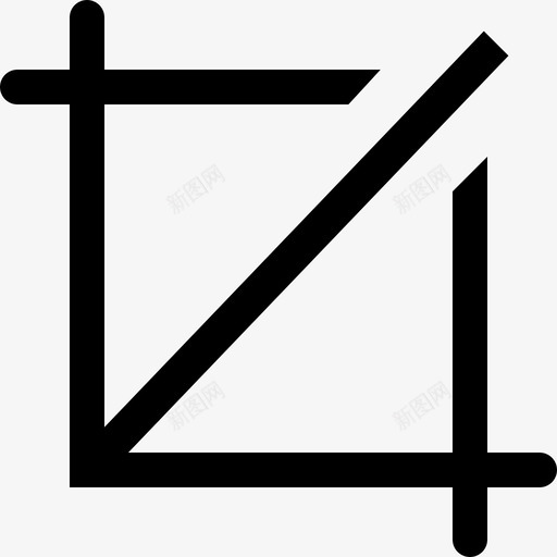 裁剪界面工具符号大尺寸线线性图标svg_新图网 https://ixintu.com 大尺寸线 线性 裁剪界面工具符号