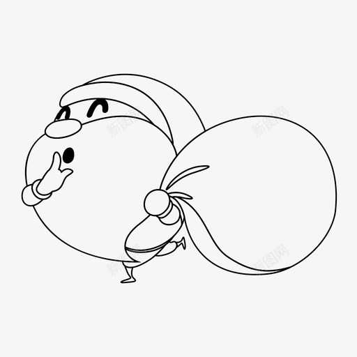 圣诞老人圣诞节礼品袋图标svg_新图网 https://ixintu.com 假日 圣诞老人 圣诞节 礼品袋