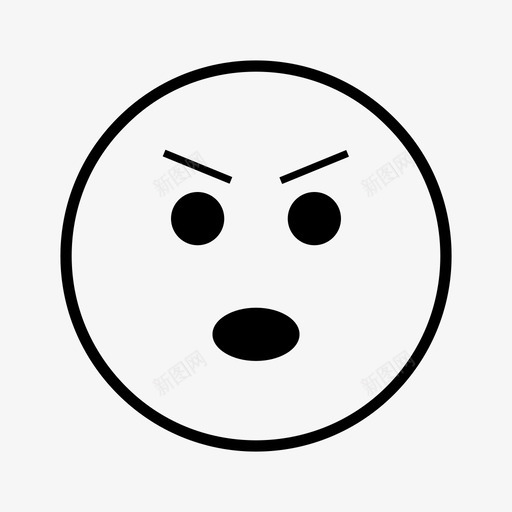 疯脸生气恼怒图标svg_新图网 https://ixintu.com 恼怒 生气 疯脸 笑脸 简单的脸