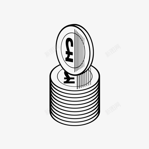 英镑硬币硬币堆钱图标svg_新图网 https://ixintu.com 硬币堆 英镑 英镑硬币 钱