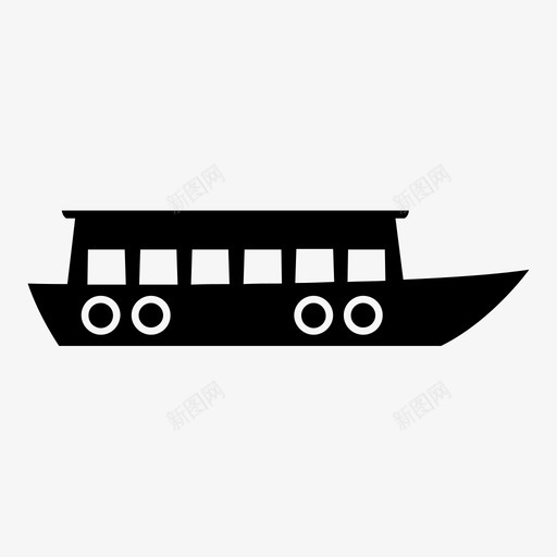 船河上游船帆船图标svg_新图网 https://ixintu.com 帆船 河上游船 船