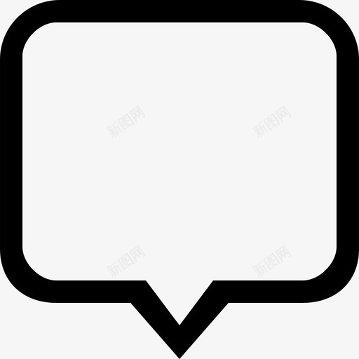矩形轮廓语音气泡符号bigmug线线性图标svg_新图网 https://ixintu.com bigmug线 矩形轮廓语音气泡符号 线性