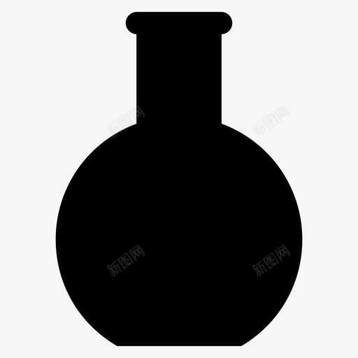 平底化学实验图标svg_新图网 https://ixintu.com 化学 化学仪器 实验 实验室 平底 烧瓶