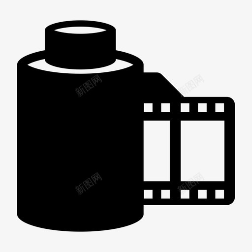胶片银质胶片摄影图标svg_新图网 https://ixintu.com 胶片 胶片摄影 薄膜 银质