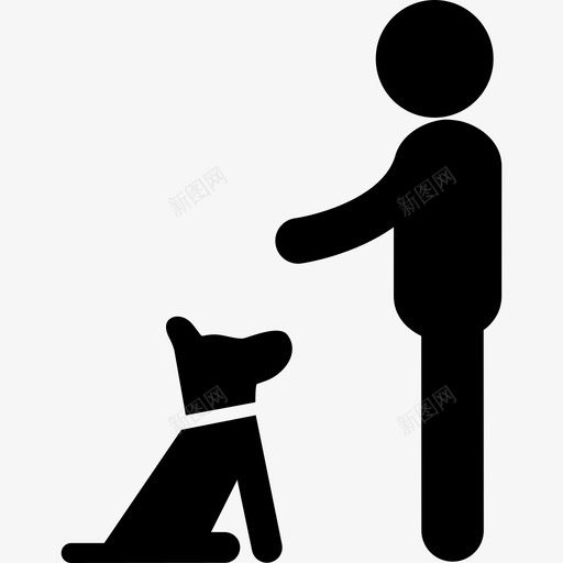 小狗坐在他面前的人动物狗图标svg_新图网 https://ixintu.com 动物 小狗坐在他面前的人 狗