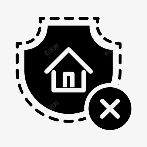 家庭保险取消删除安全图标svg_新图网 https://ixintu.com 删除 安全 家庭保险取消