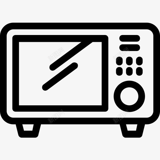 微波炉电子产品厨房电器图标svg_新图网 https://ixintu.com 厨房电器 微波炉 电子产品 电子图标