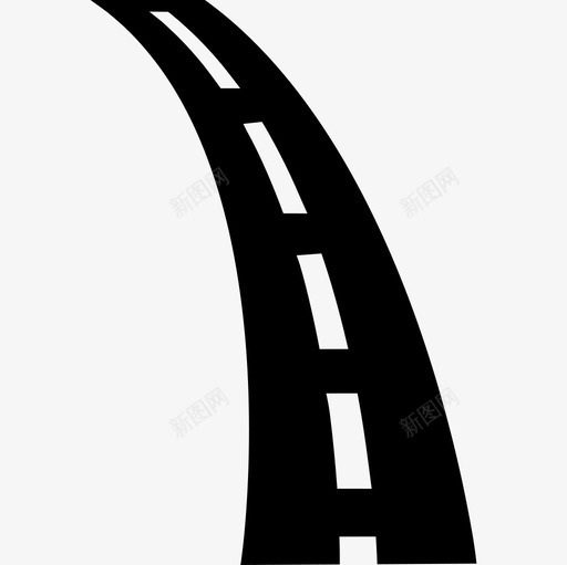 道路轻微弯曲行驶道路图标svg_新图网 https://ixintu.com 行驶 道路 道路轻微弯曲