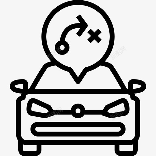 汽车之旅驾车路线图标svg_新图网 https://ixintu.com 大众生活 旅行 汽车之旅 路线 驾车