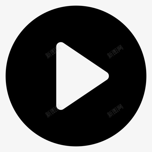 播放按钮动作视频图标svg_新图网 https://ixintu.com 动作 播放按钮 视频