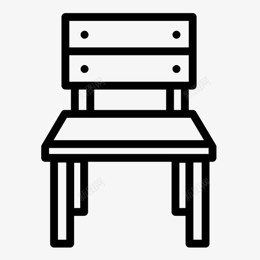 椅子家具坐椅图标svg_新图网 https://ixintu.com 坐椅 家具 木头 椅子