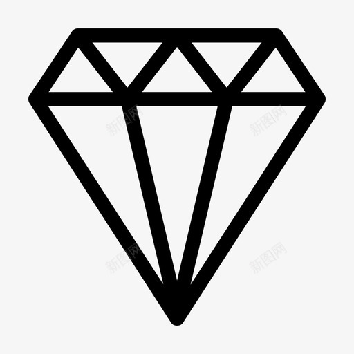 采购产品钻石时装宝石图标svg_新图网 https://ixintu.com 宝石 挂件 时装 珠宝 采购产品钻石
