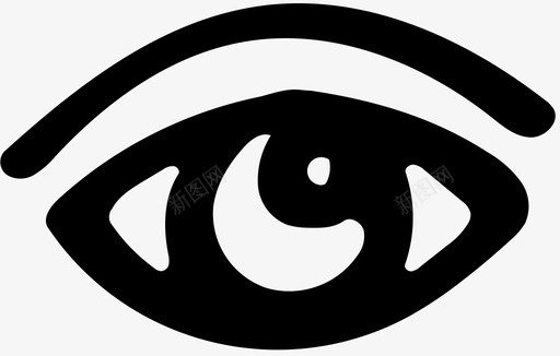 眼睛看身体部位手绘图标svg_新图网 https://ixintu.com 看 眼睛 身体部位手绘
