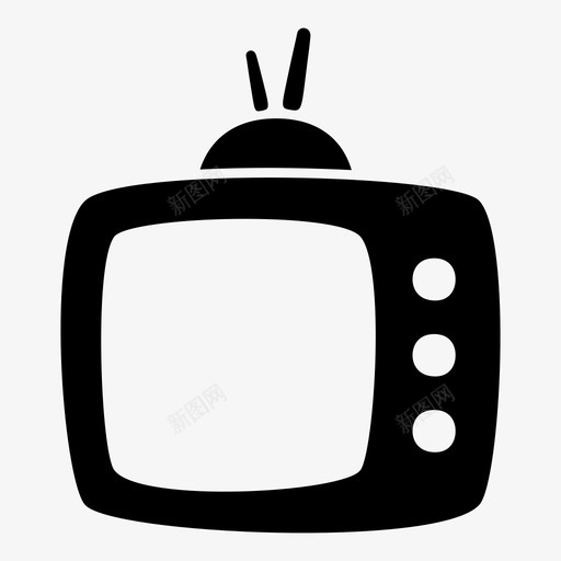 电视按钮卡通图标svg_新图网 https://ixintu.com 卡通 按钮 电视 电视机