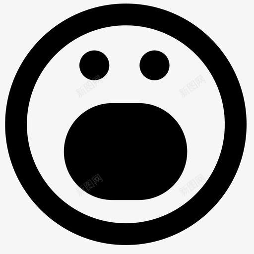 惊讶表情符号情绪图标svg_新图网 https://ixintu.com 嘴巴 情绪 情绪图标 惊讶 表情符号