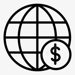 资金链全球金融全球世界全球图标高清图片