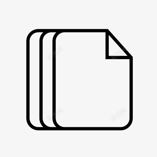 文件副本多个文件图标svg_新图网 https://ixintu.com 副本 多个文件 工作表 文件 文件和文件夹细线图标集