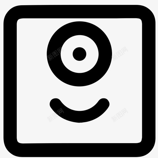 独眼巨人可爱伟大图标svg_新图网 https://ixintu.com 伟大 可爱 可爱的机器人脸 快乐 怪物 机器人 独眼巨人