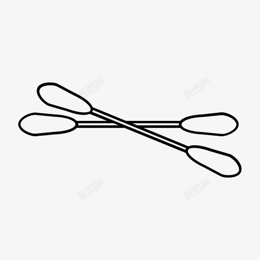 棉签耳塞耳卫生图标svg_新图网 https://ixintu.com 棉签 浴室用品 耳卫生 耳塞