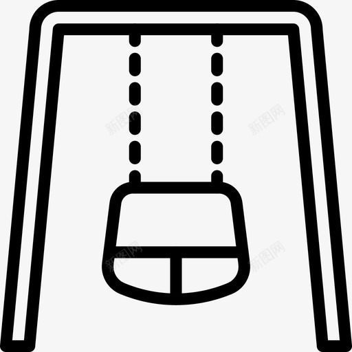 秋千宝贝孩子图标svg_新图网 https://ixintu.com 史密森婴儿2大纲 孩子 宝贝 玩具 秋千