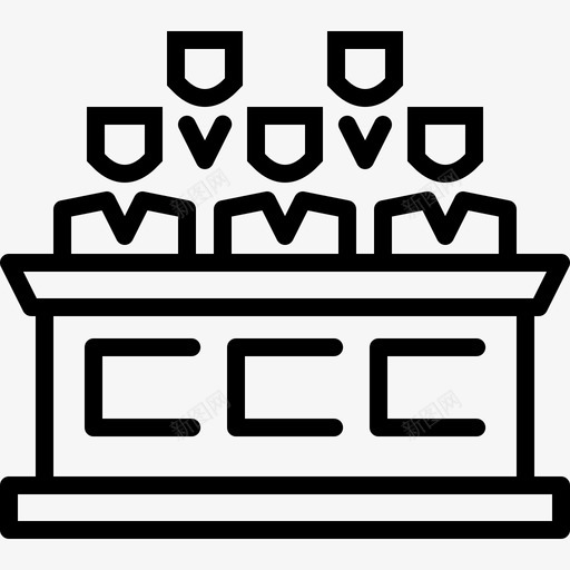 陪审团法院判例图标svg_新图网 https://ixintu.com 专家组 判例 司法 法律和司法 法院 陪审团