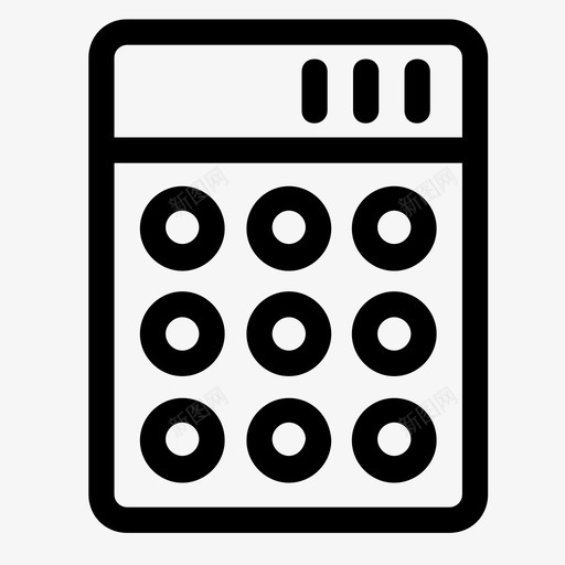 计算器计数设备图标svg_新图网 https://ixintu.com 工作 数字 数学 计数 计算器 设备