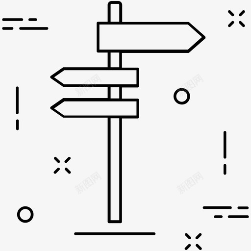 路标方向箭头方向标图标svg_新图网 https://ixintu.com 其他图标2 指路标 方向标 方向箭头 路标