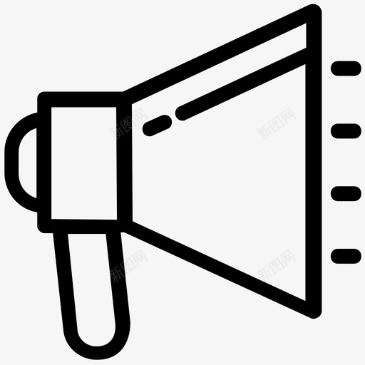 扩音器公告喇叭图标svg_新图网 https://ixintu.com 公告 喇叭 扩音器 网页设计图标