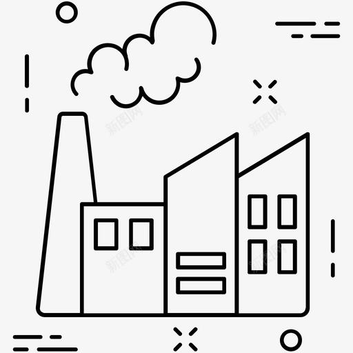 工厂工业发电厂图标svg_新图网 https://ixintu.com 发电厂 工业 工厂 杂项图标2 生产单位