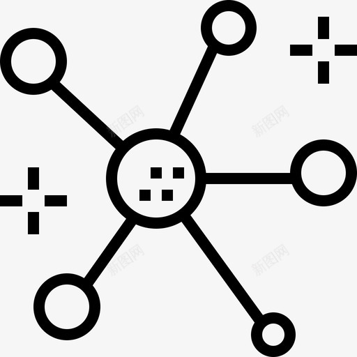 连接点图图标svg_新图网 https://ixintu.com 图 应用营销 点 网 连接