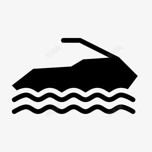船艇冒险摩托艇图标svg_新图网 https://ixintu.com 冒险 摩托艇 旅行和运输雕文 船艇 运动