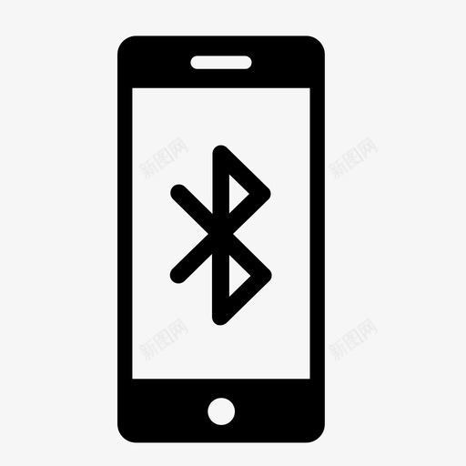 蓝牙设备连接电话图标svg_新图网 https://ixintu.com 电话 电话连接 蓝牙设备 连接