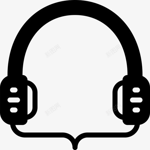 耳机音频音乐图标svg_新图网 https://ixintu.com smashicons音乐2solid 声音 播放 耳机 音乐 音频