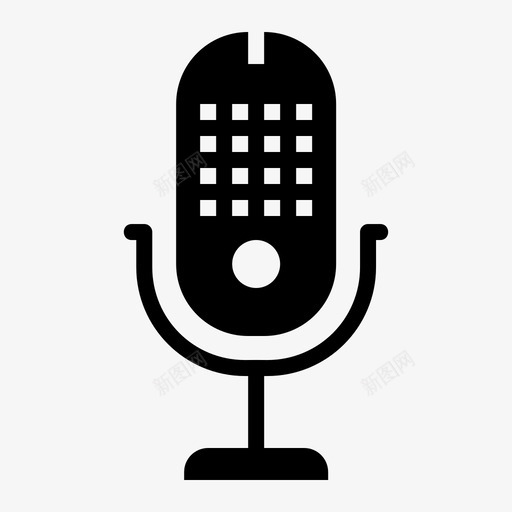 麦克风唱歌演讲图标svg_新图网 https://ixintu.com 唱歌 演讲 电影和电影符号 麦克风