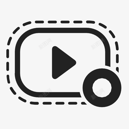 视频录制结尾图库图标svg_新图网 https://ixintu.com 停止 图库 电影 结尾 视频录制