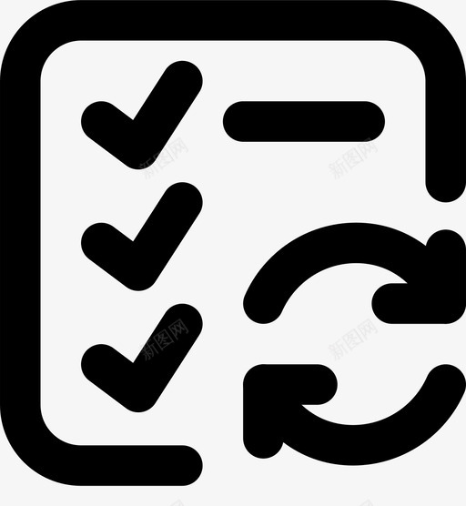 同步检查表通信交互图标svg_新图网 https://ixintu.com smashicons交互md大纲 交互 同步检查表 界面 通信