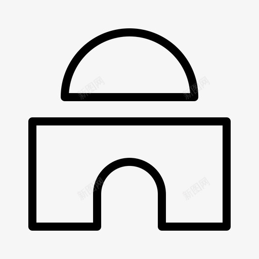 寺庙城市位置图标svg_新图网 https://ixintu.com 位置 地图 城市 城镇 寺庙