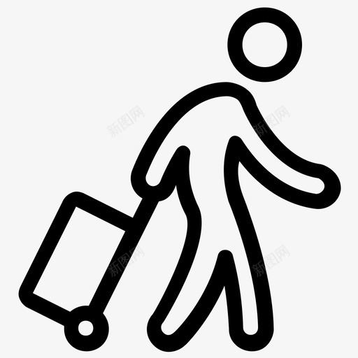 乘客探险者游客图标svg_新图网 https://ixintu.com 乘客 探险者 旅行者 游客 象形图线图标