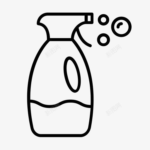 喷雾瓶清洁剂清洁用品图标svg_新图网 https://ixintu.com 喷雾瓶 家务 洗涤剂 清洁剂 清洁用品