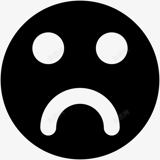 悲伤的笑脸表情感觉图标svg_新图网 https://ixintu.com 悲伤的笑脸 悲伤的脸 感觉 网页和用户界面字体图标 表情