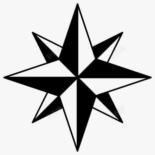 罗盘玫瑰红衣主教地图图标svg_新图网 https://ixintu.com 地图 星星 红衣主教 罗盘玫瑰 风玫瑰