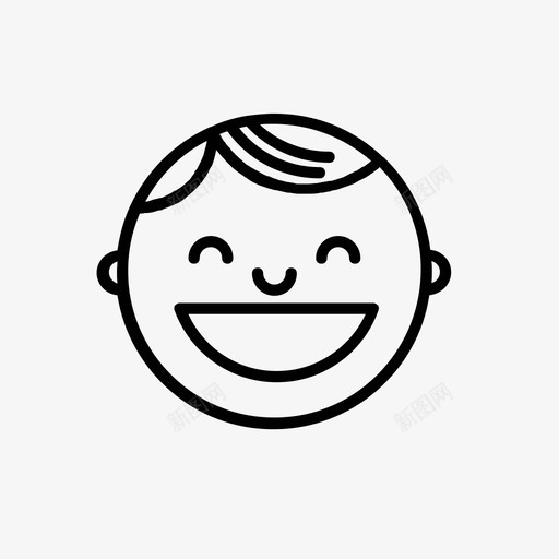 开心的脸孩子有趣图标svg_新图网 https://ixintu.com 伙计 孩子 开心的脸 有趣 笑